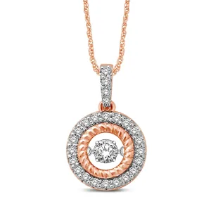 10K Rose Gold 2/5 Ctw Diamond Fashion Pendant