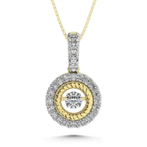 10K Yellow Gold 2/5 Ctw Diamond Fashion Pendant