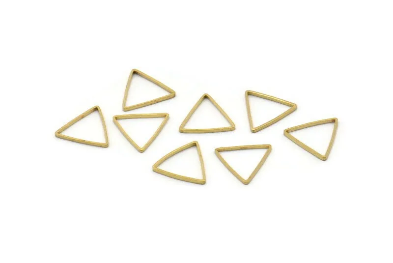 11mm Brass Triangles, 100 Raw Brass Triangles (11x11x11mm) Bs-1164