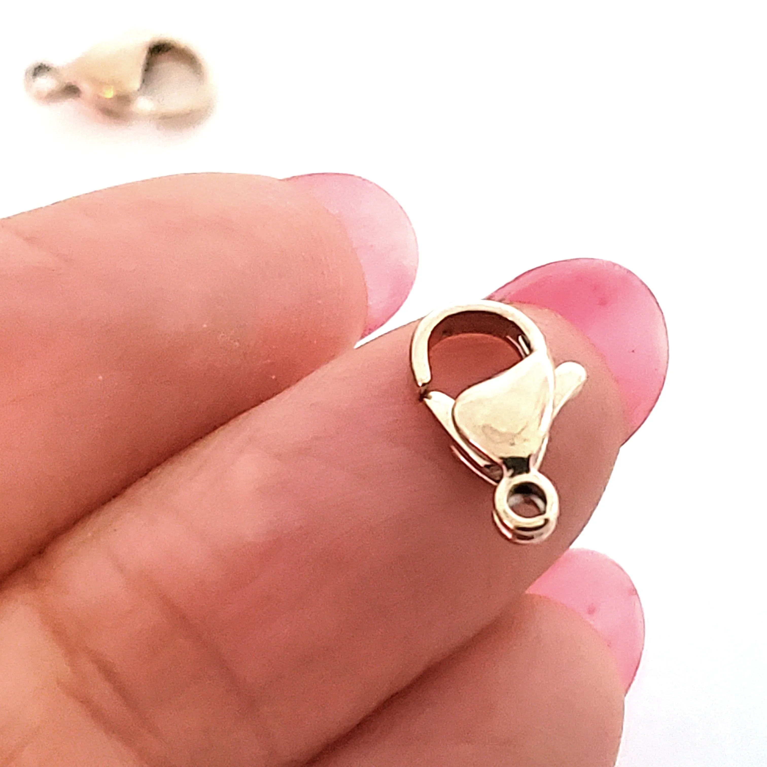 12mm Rose Gold Lobster Clasps, Stainless Steel Real Rose Gold Plated, Lot Size 50 Clasps, #1332 RG