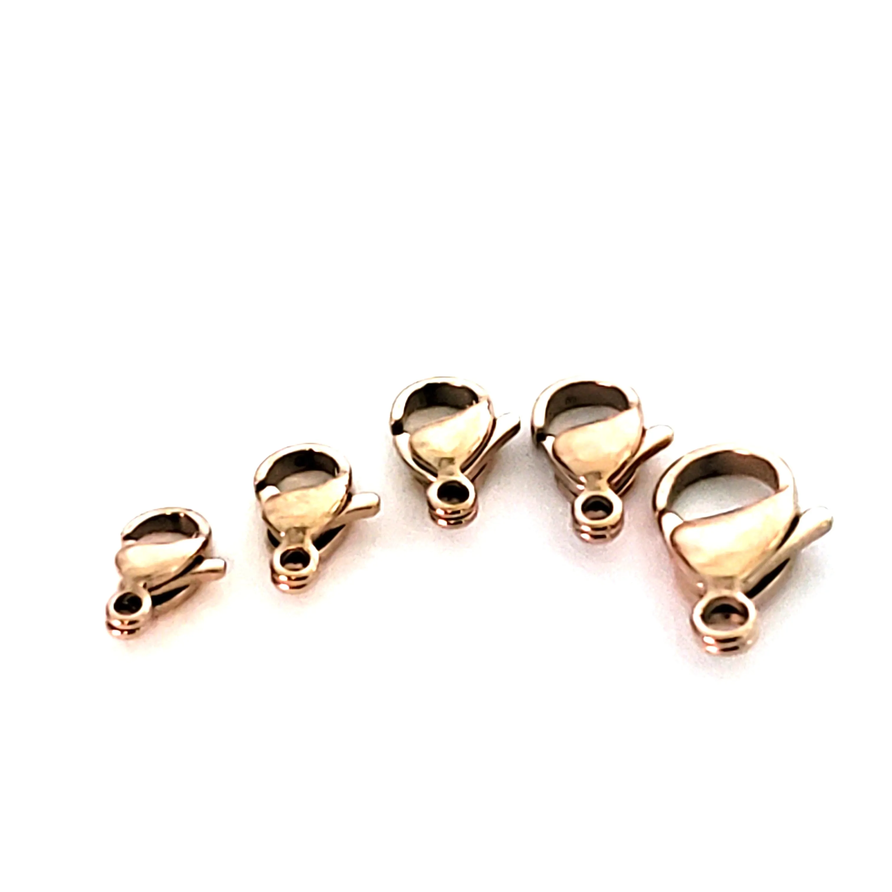 12mm Rose Gold Lobster Clasps, Stainless Steel Real Rose Gold Plated, Lot Size 50 Clasps, #1332 RG