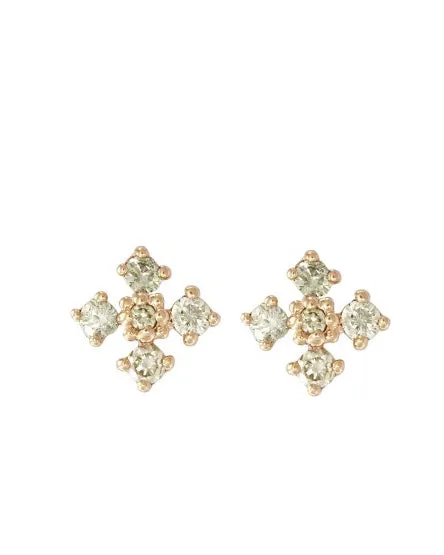 14k Diamond Cross Earrings