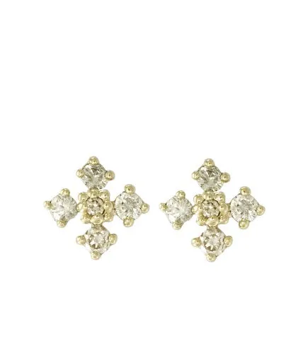 14k Diamond Cross Earrings