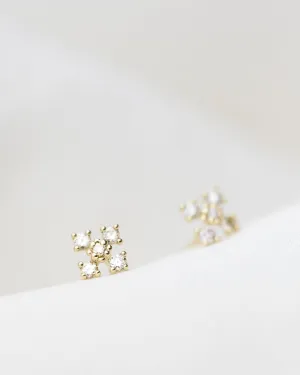 14k Diamond Cross Earrings