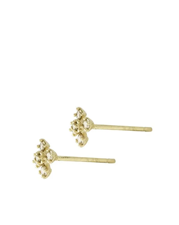 14k Diamond Cross Earrings