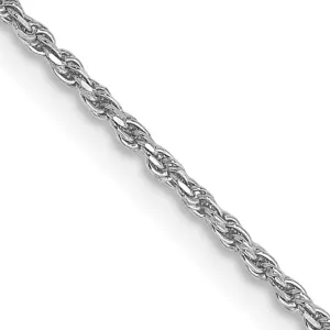 14k White Gold 1.15mm Diamond Cut Rope Chain