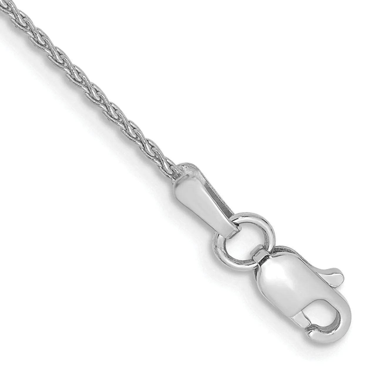 14k White Gold 1.2m Solid Parisian Wheat Chain