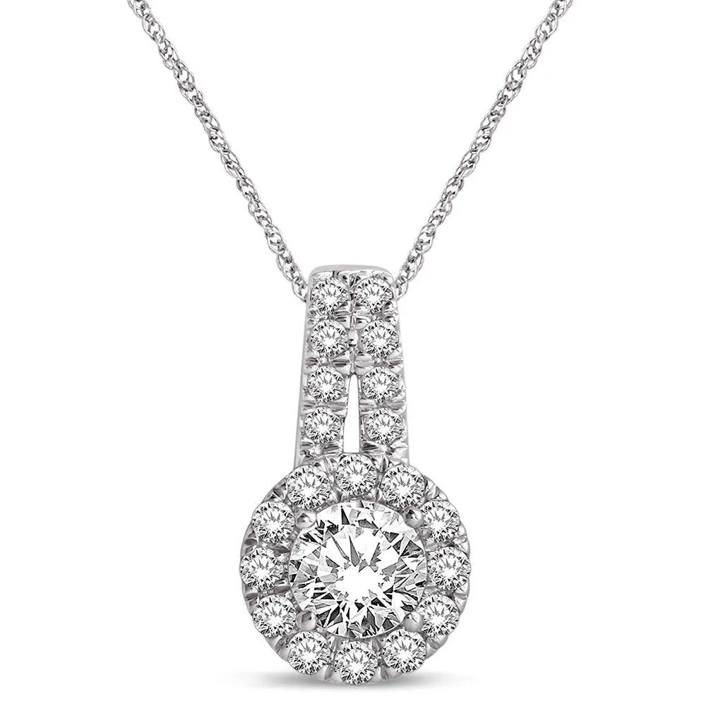 14K White Gold 3/8 Ct.Tw. Diamond Fashion Pendant