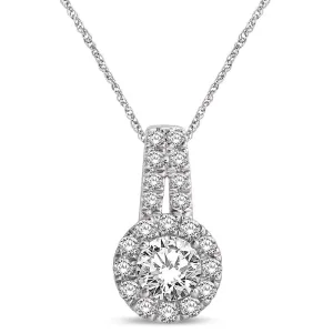 14K White Gold 3/8 Ct.Tw. Diamond Fashion Pendant