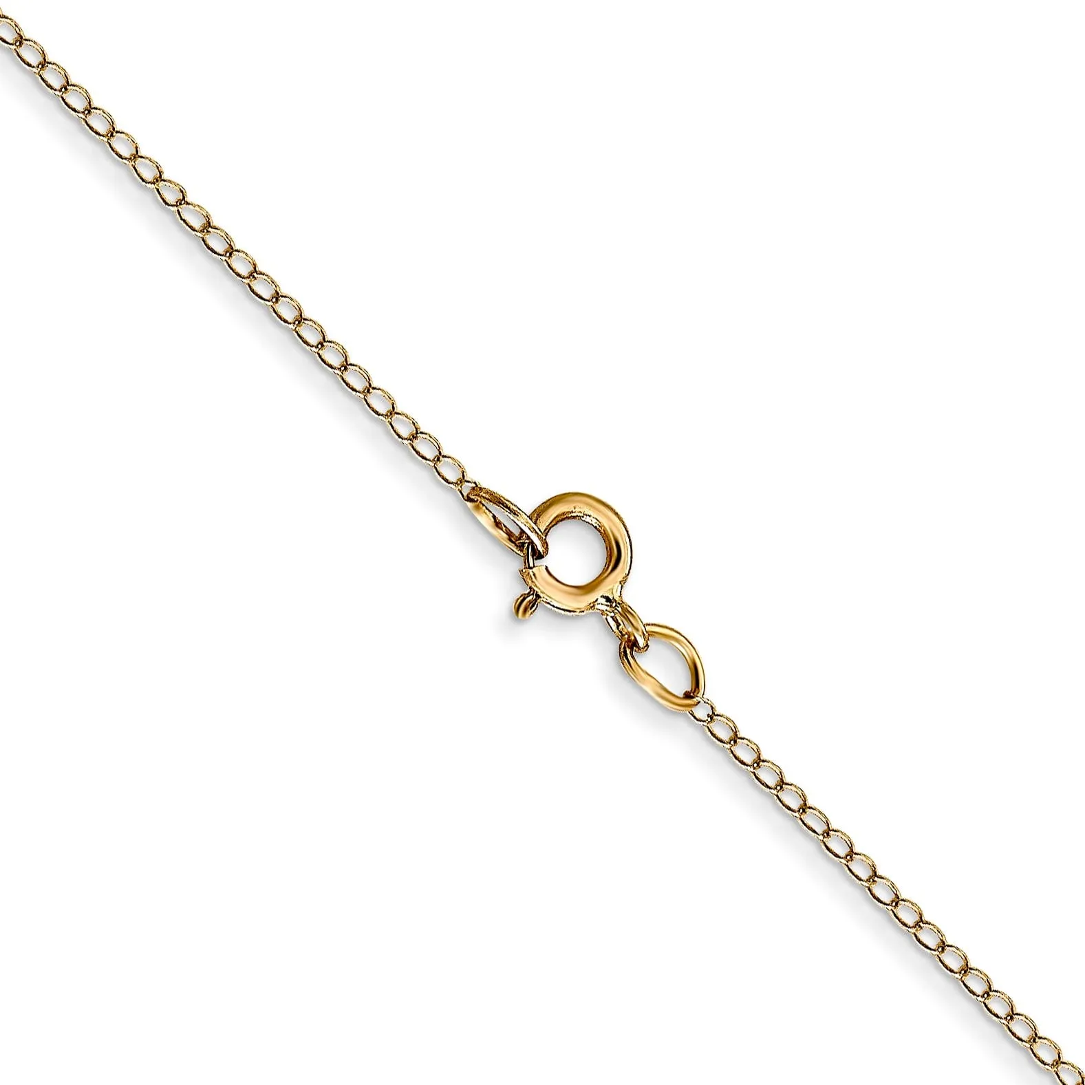 14k Yellow Gold 0.42mm Carded Solid Curb Chain