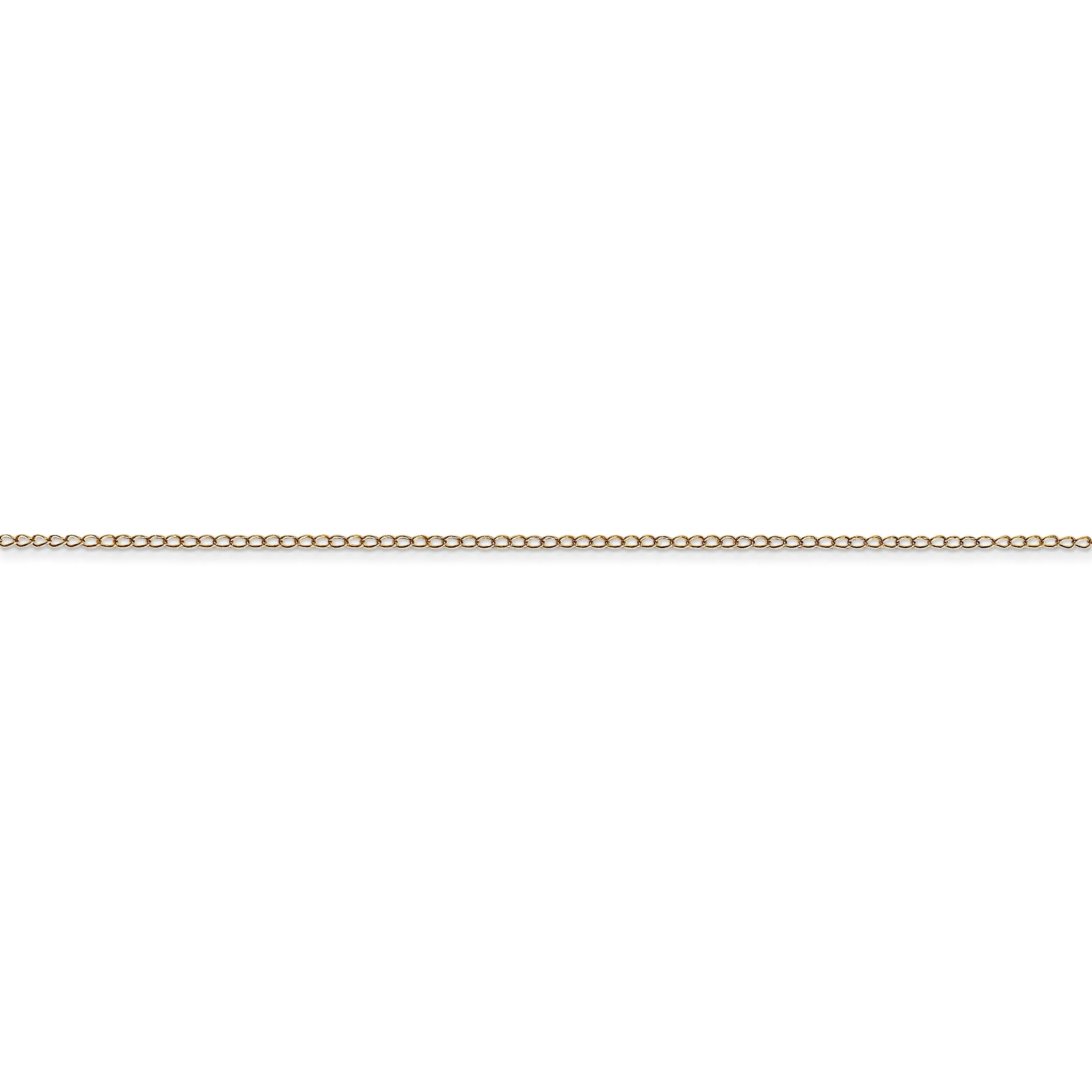 14k Yellow Gold 0.42mm Carded Solid Curb Chain