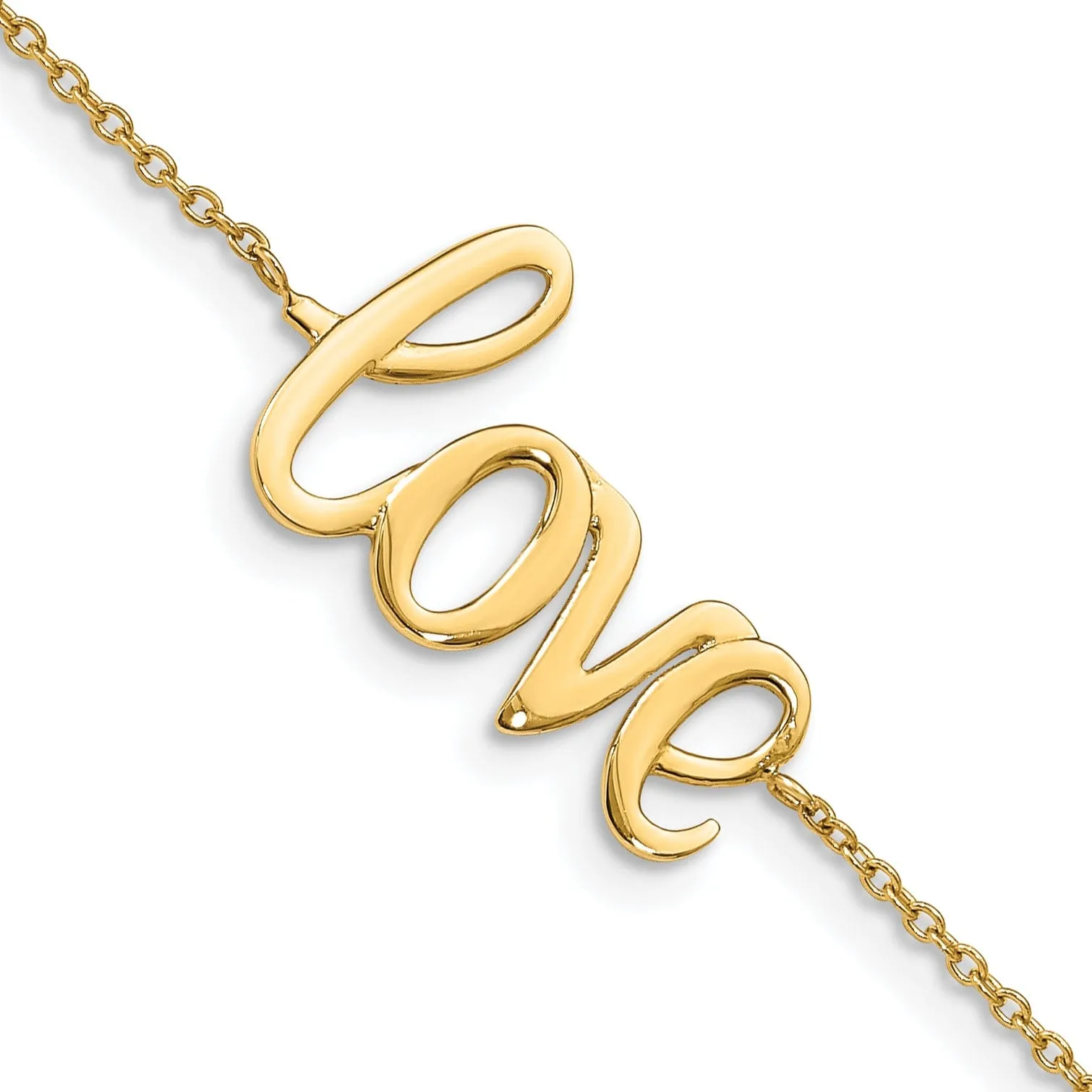 14K yellow gold LOVE bracelet polished 7-inch, 13-mm wide bracelet