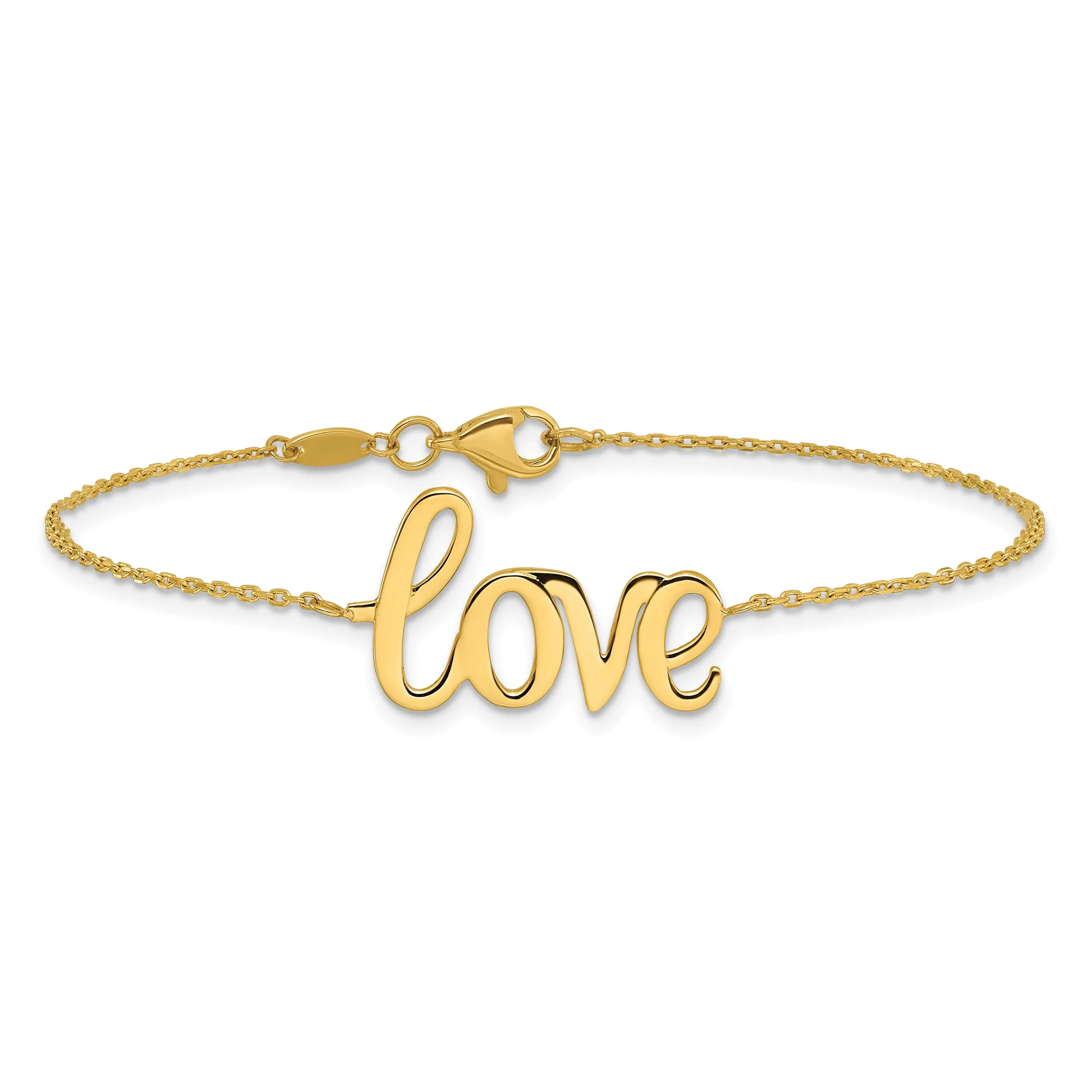 14K yellow gold LOVE bracelet polished 7-inch, 13-mm wide bracelet