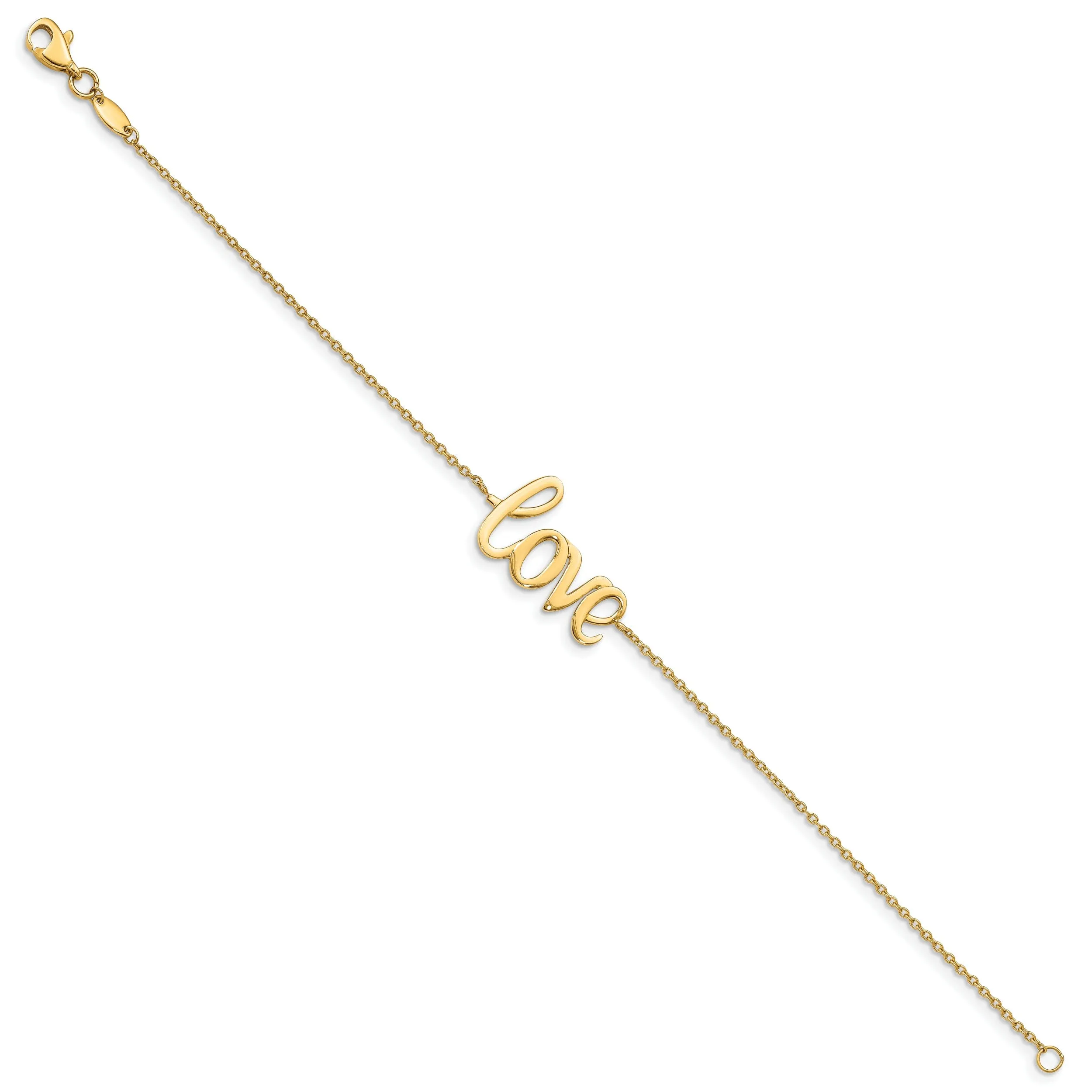 14K yellow gold LOVE bracelet polished 7-inch, 13-mm wide bracelet