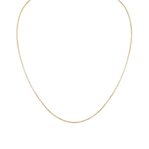 14KT Yellow Gold 18-inch 0.5MM Box Delicate Chain