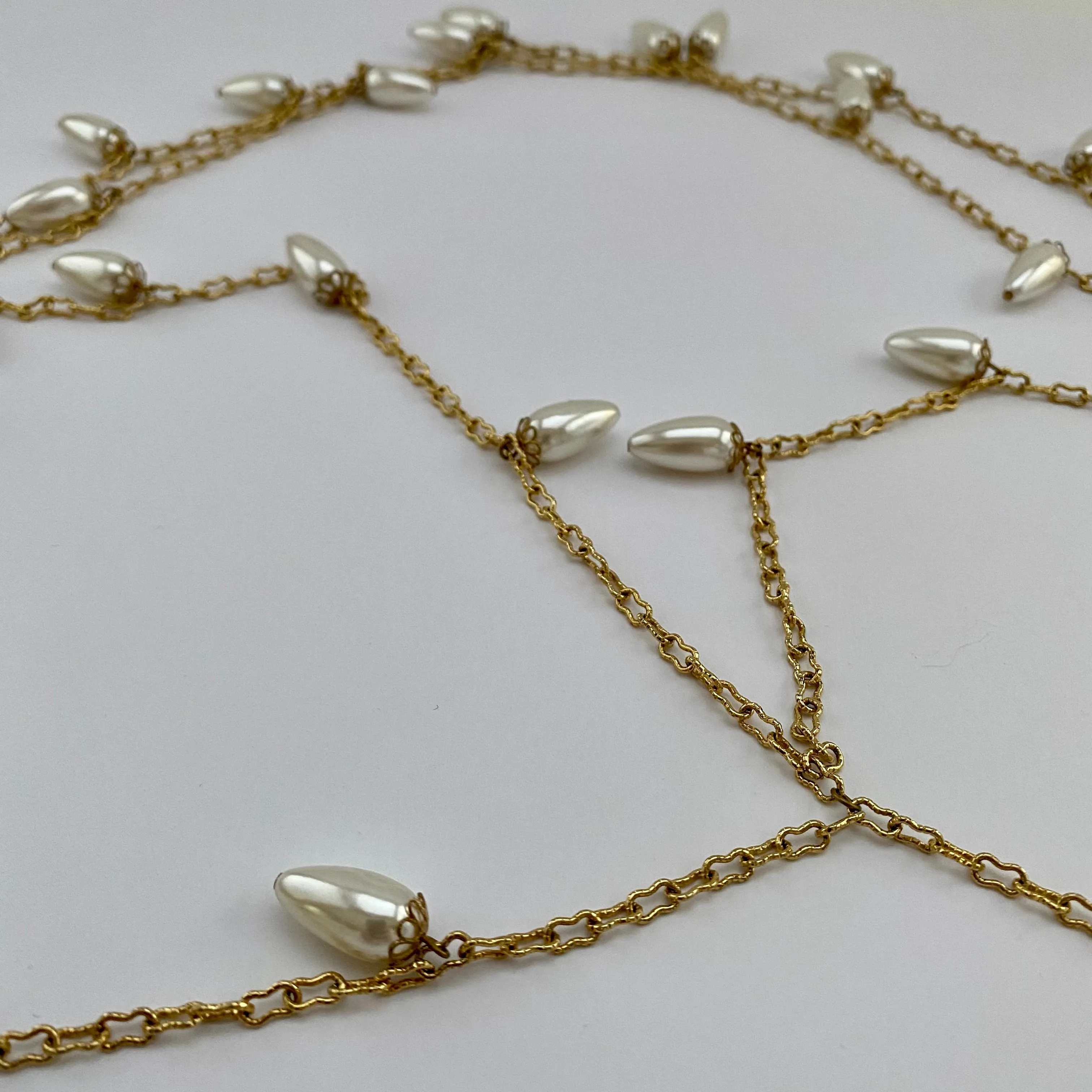 1980s Double Strand Faux Pearl Necklace