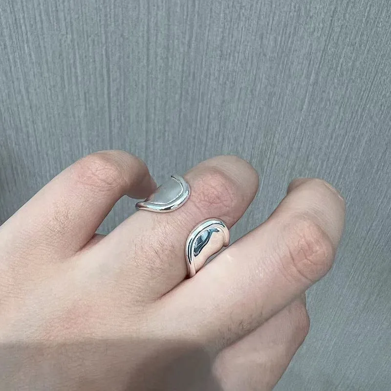 925 Silver Irregular Split Ring