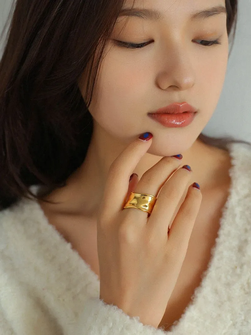 925 Silver Irregular Split Ring