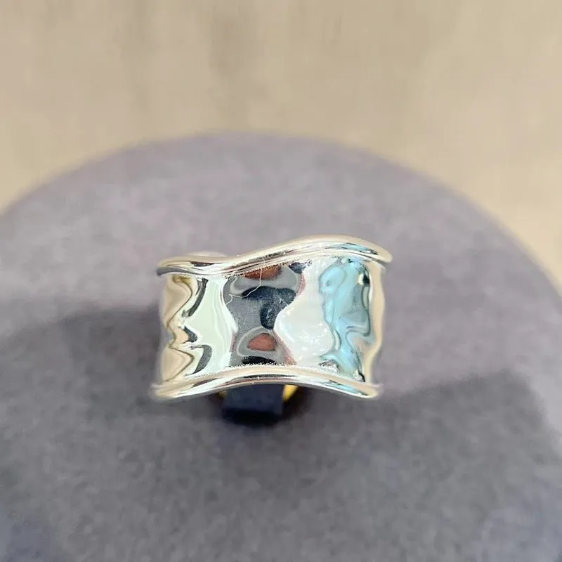 925 Silver Irregular Split Ring