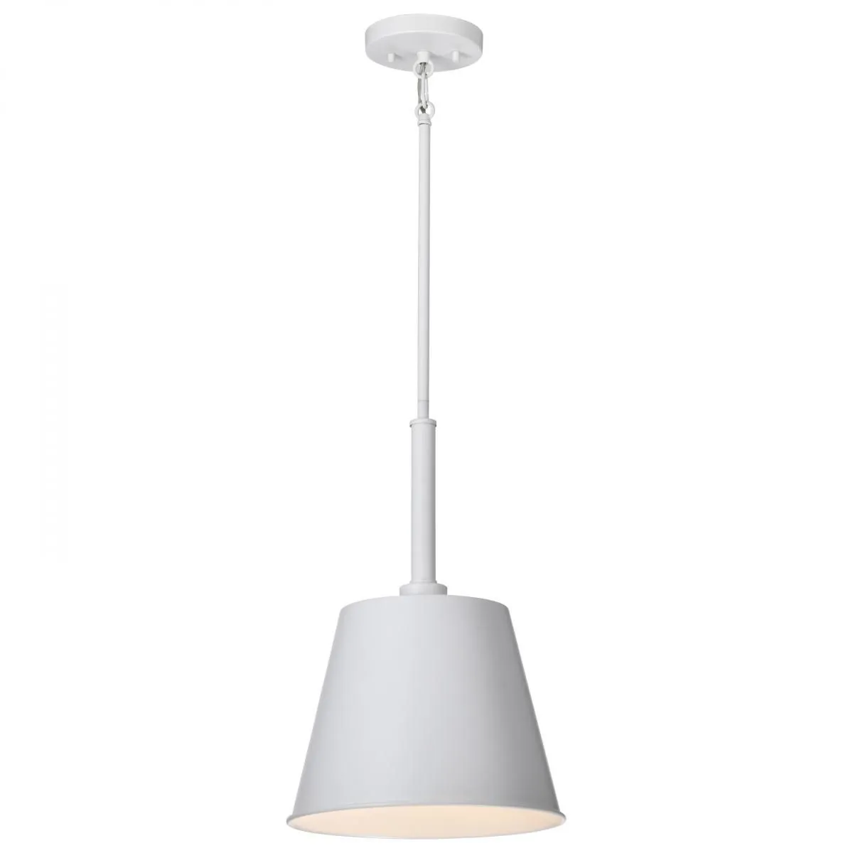 Alexis 11 in. Pendant Light Matte White Finish