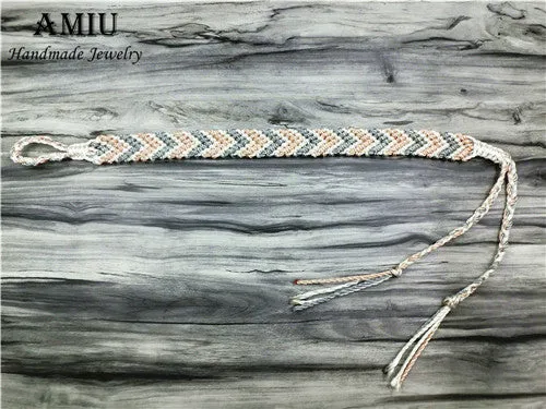 AMIU Handmade Bracelet Custom Tibetan Cotton Wrap Popular Woven Rope String Friendship Bracelets For Women Men Dropshipping