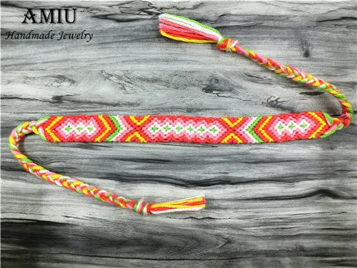 AMIU Handmade Bracelet Custom Tibetan Cotton Wrap Popular Woven Rope String Friendship Bracelets For Women Men Dropshipping