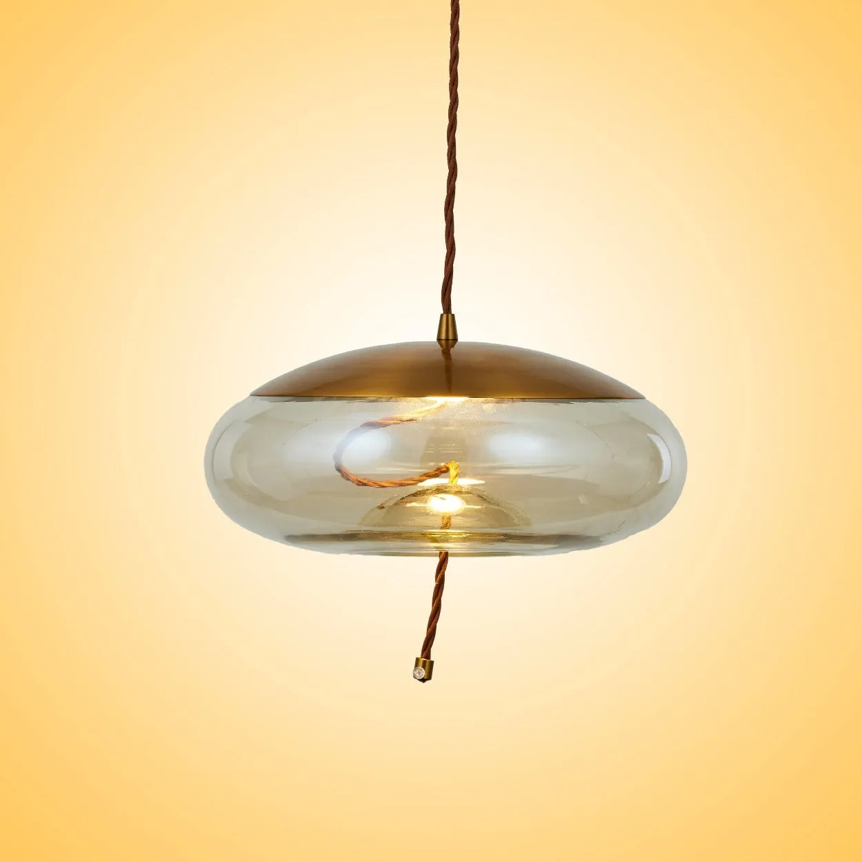 ANKUR BROKIS KNOT DISCO GLASS LED PENDANT LIGHT