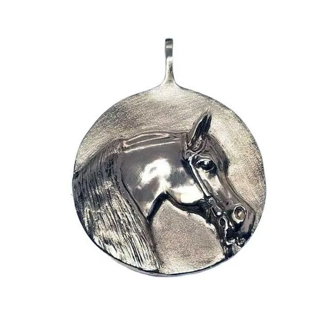 Arabian Horse Head Pendant Necklace Sterling Silver or Bronze