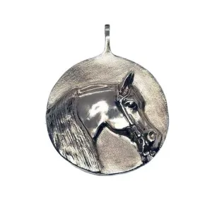 Arabian Horse Head Pendant Necklace Sterling Silver or Bronze