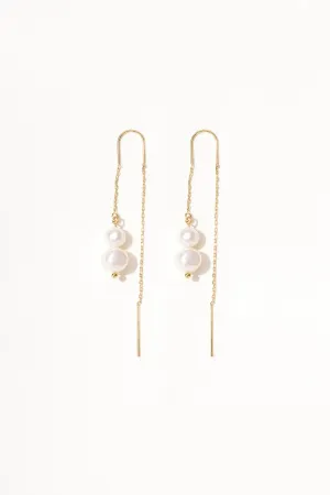 Bella Pearl Threader Earrings