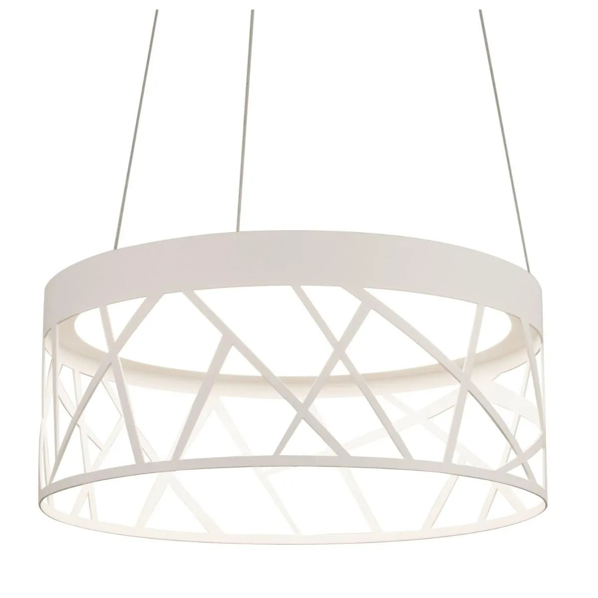 Boon 20 in. LED Pendant Light White Finish