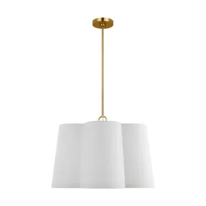 Bronte 28 in. 4 lights Pendant Light Burnished Brass finish