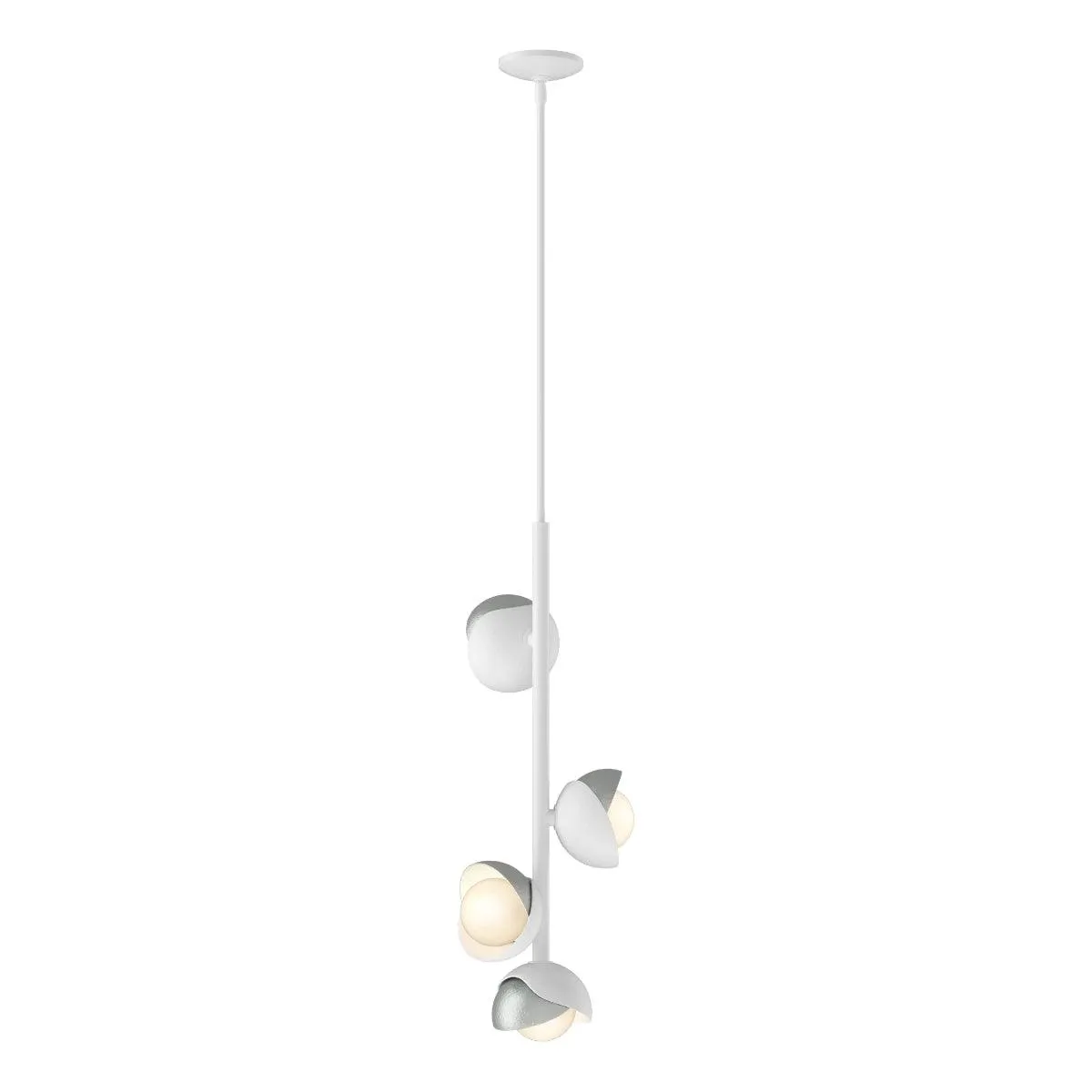 Brooklyn 12 in. 4 lights Pendant Light White finish