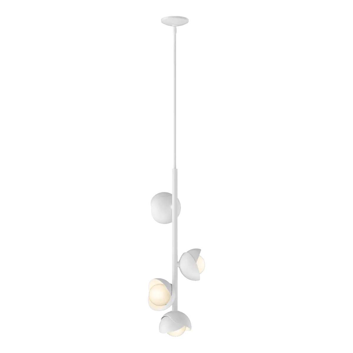 Brooklyn 12 in. 4 lights Pendant Light White finish