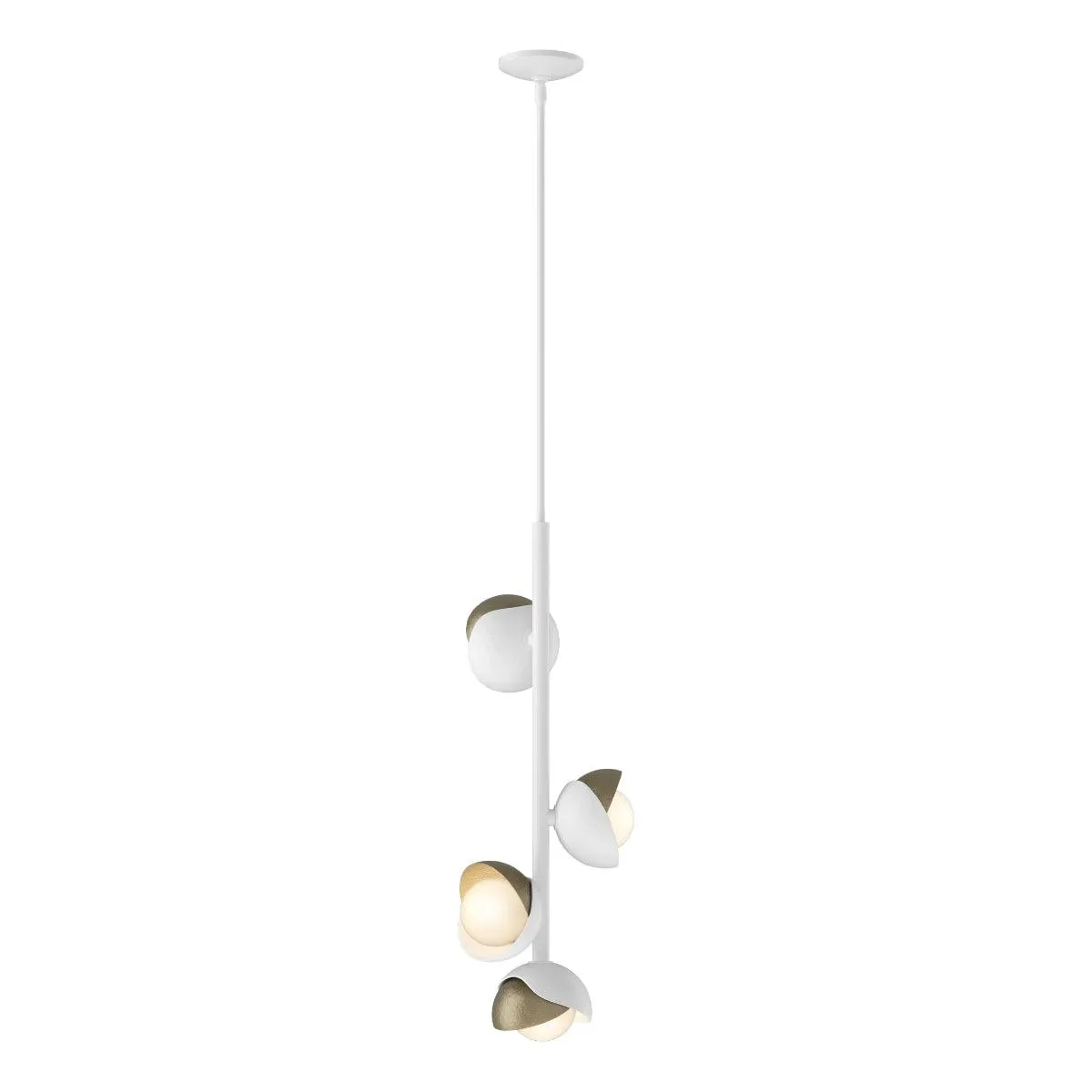 Brooklyn 12 in. 4 lights Pendant Light White finish