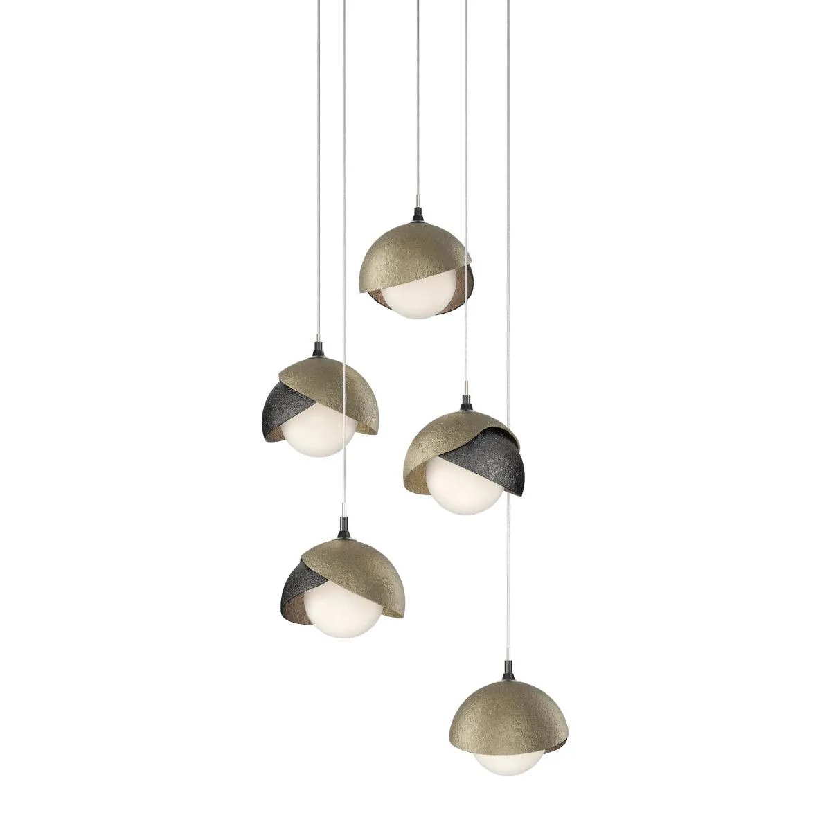 Brooklyn 16 in. 5 lights Long Pendant Light Ink Finish