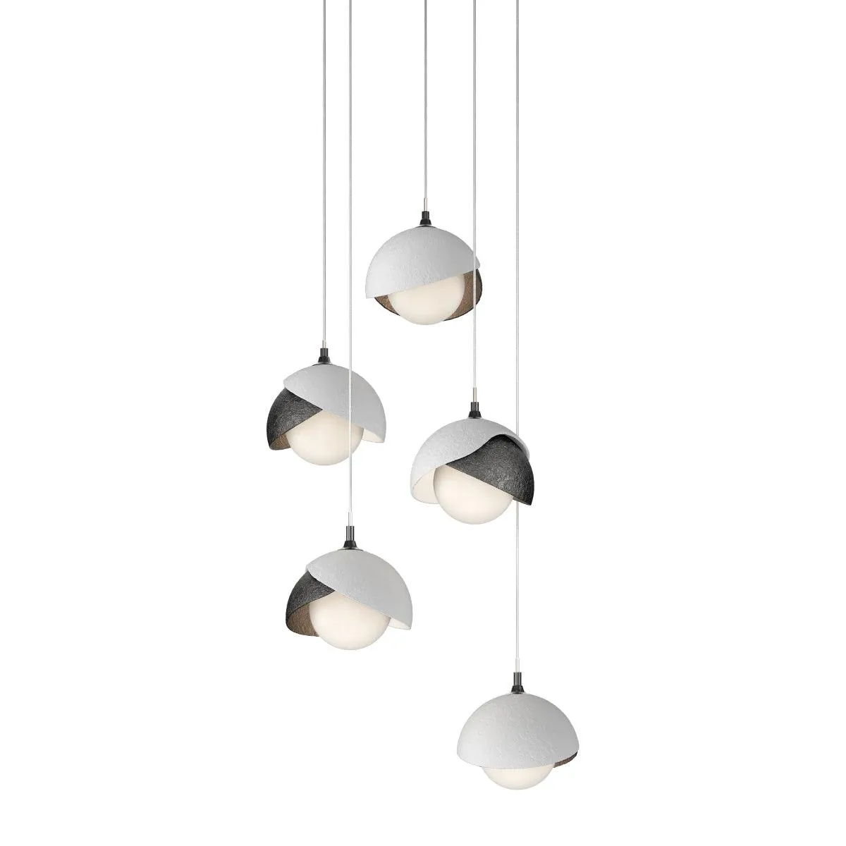 Brooklyn 16 in. 5 lights Long Pendant Light Ink Finish