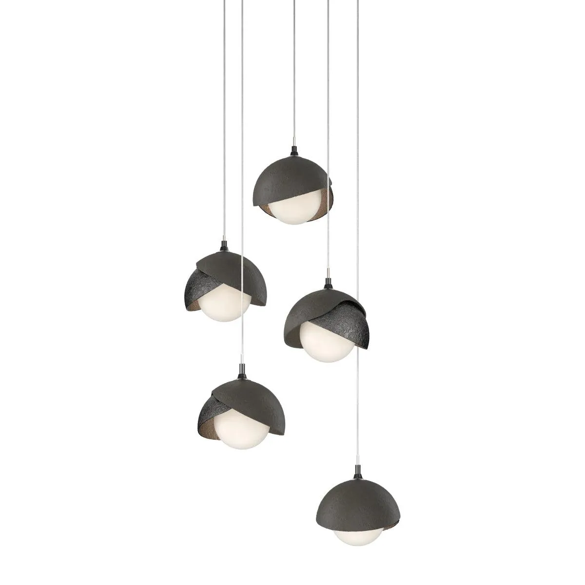 Brooklyn 16 in. 5 lights Long Pendant Light Ink Finish