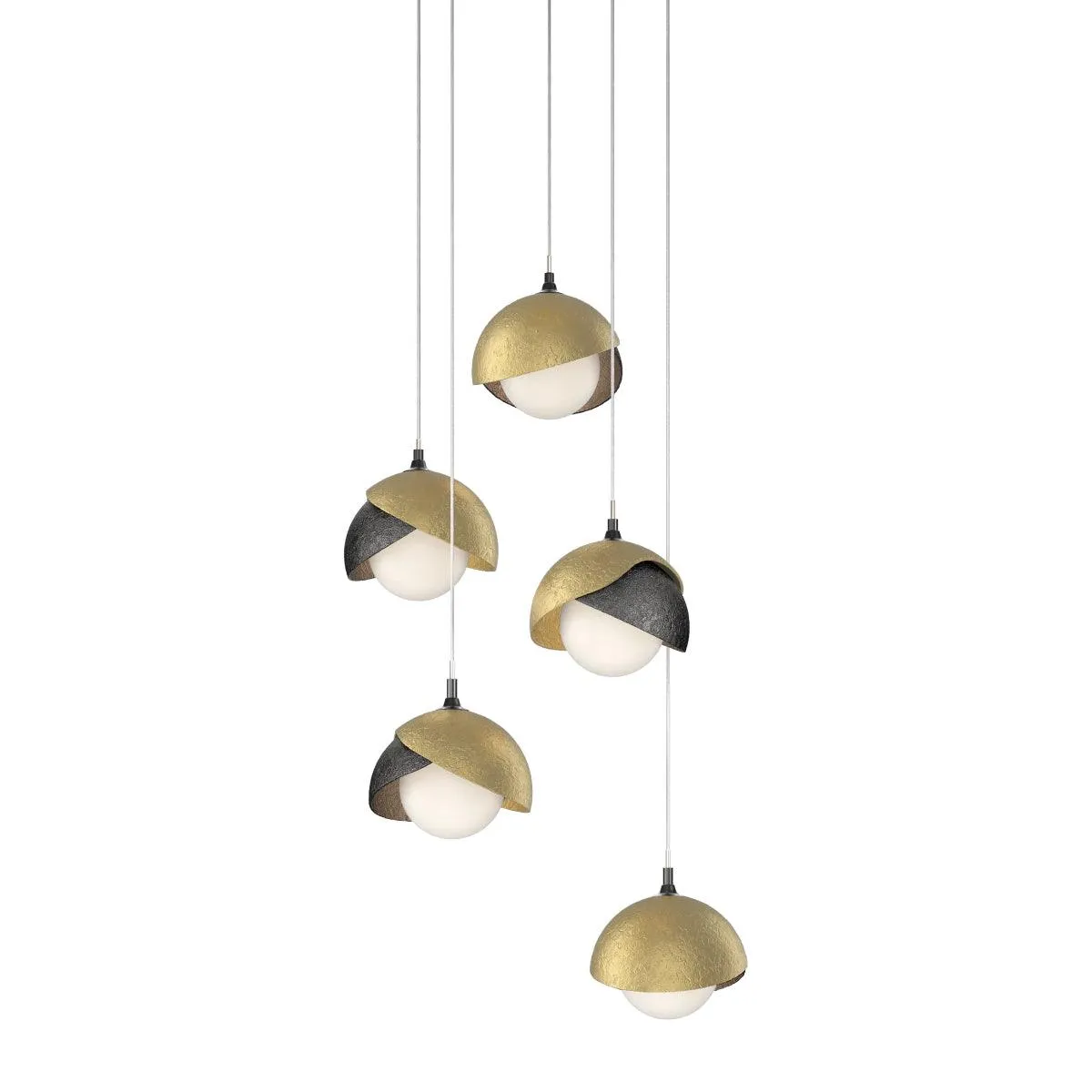 Brooklyn 16 in. 5 lights Long Pendant Light Ink Finish