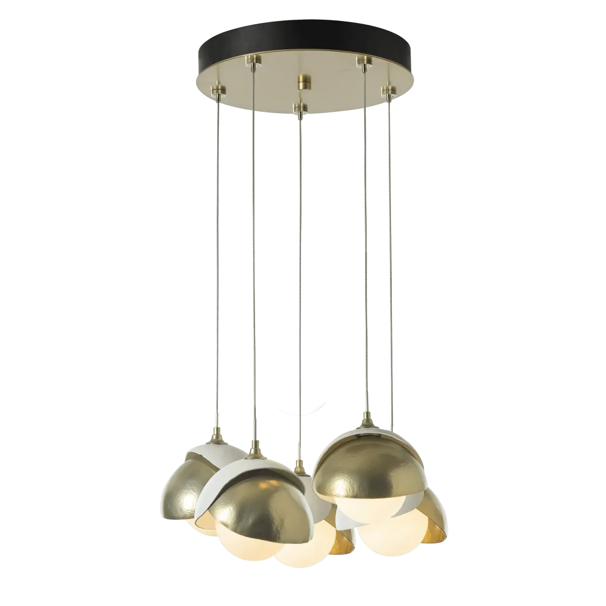 Brooklyn 16 in. 5 lights Long Pendant Light Ink Finish