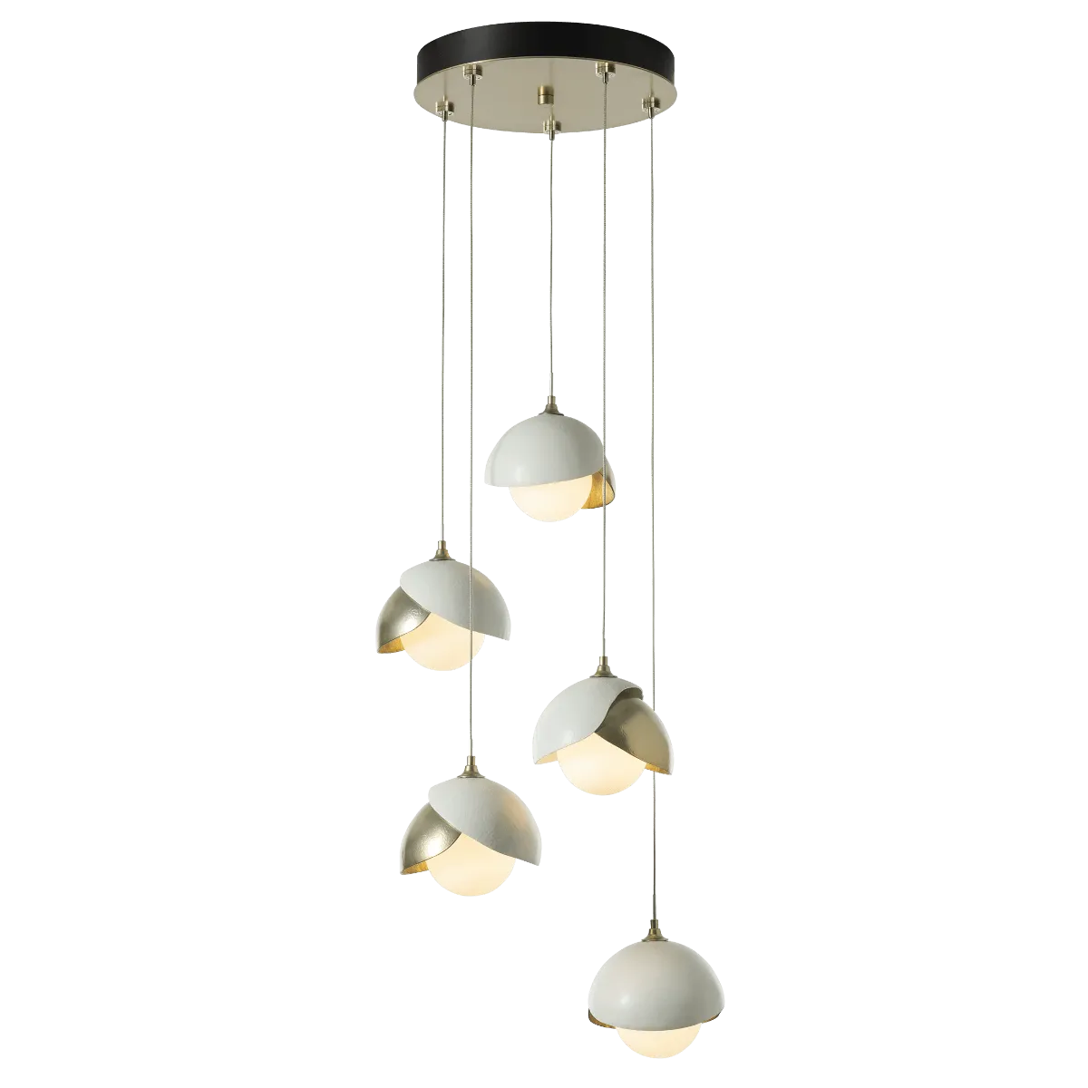 Brooklyn 16 in. 5 lights Long Pendant Light Sterling Finish