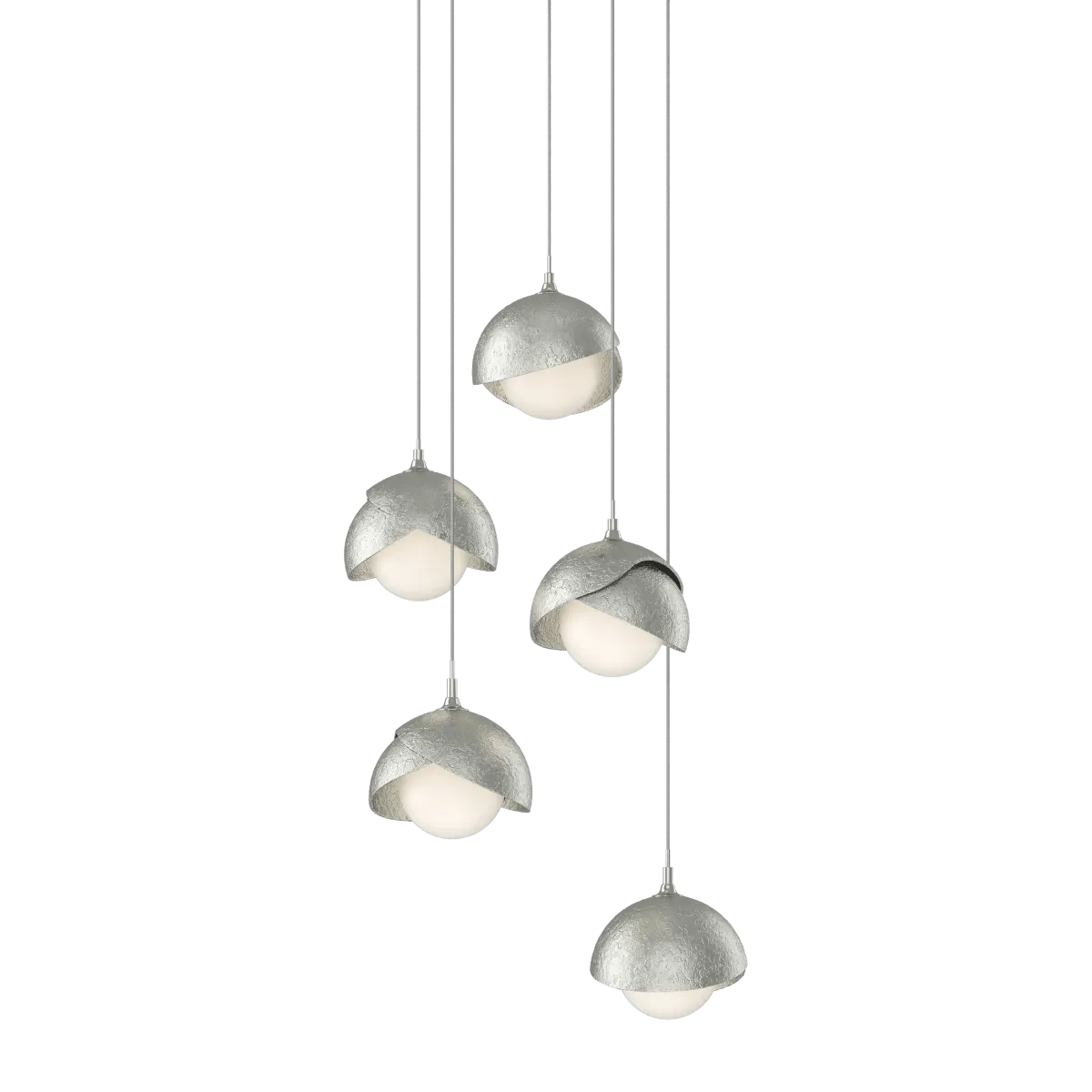 Brooklyn 16 in. 5 lights Long Pendant Light Sterling Finish