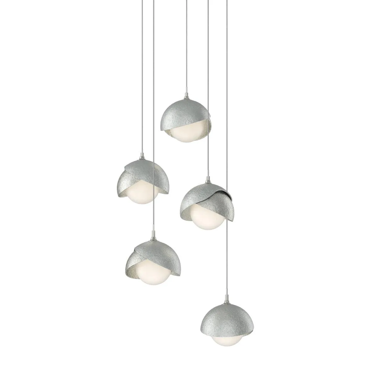 Brooklyn 16 in. 5 lights Long Pendant Light Sterling Finish