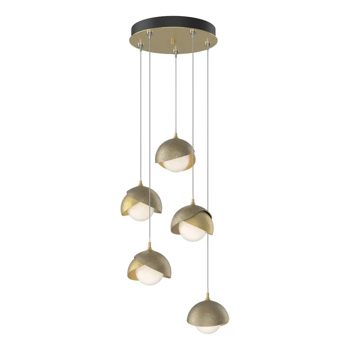 Brooklyn 16 in. 5 lights Standard Pendant Light Modern Brass Finish