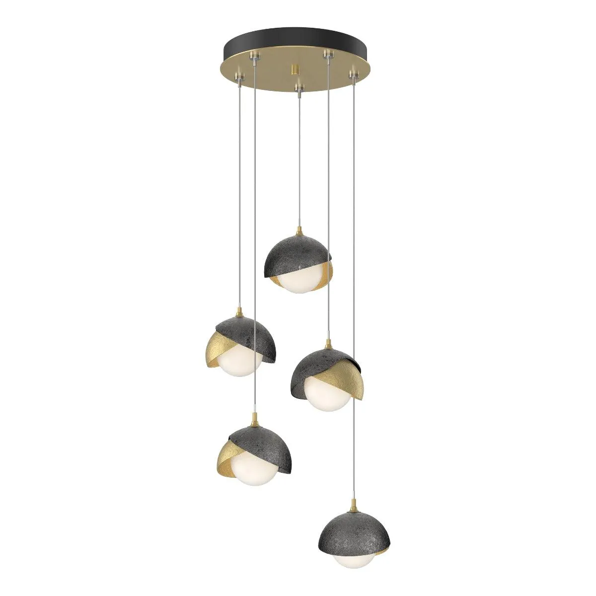 Brooklyn 16 in. 5 lights Standard Pendant Light Modern Brass Finish