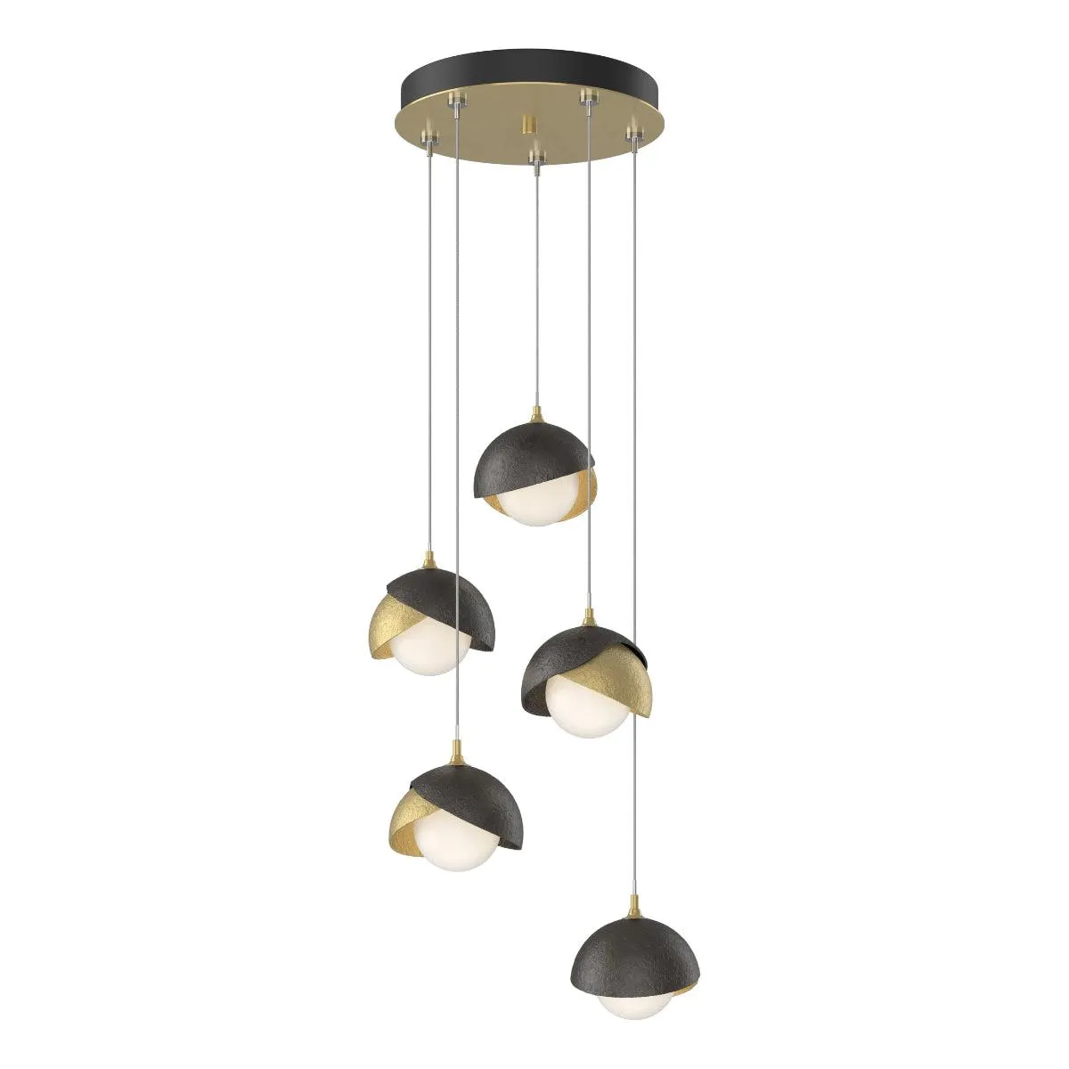 Brooklyn 16 in. 5 lights Standard Pendant Light Modern Brass Finish