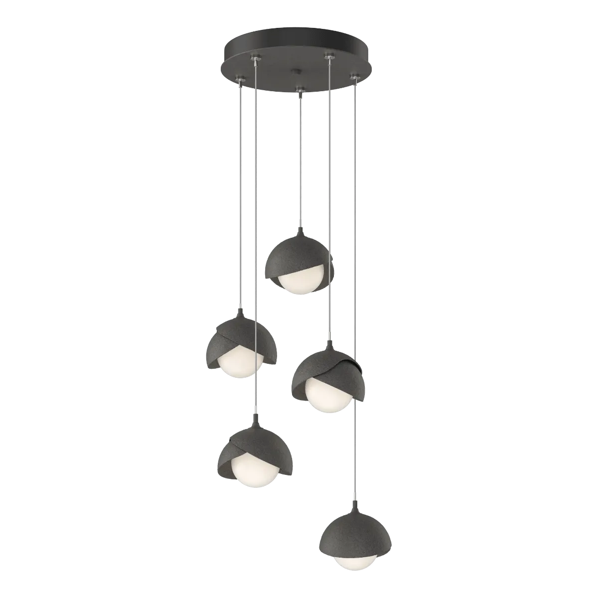 Brooklyn 16 in. 5 lights Standard Pendant Light Natural Iron Finish