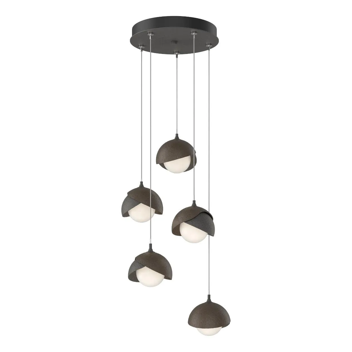 Brooklyn 16 in. 5 lights Standard Pendant Light Natural Iron Finish