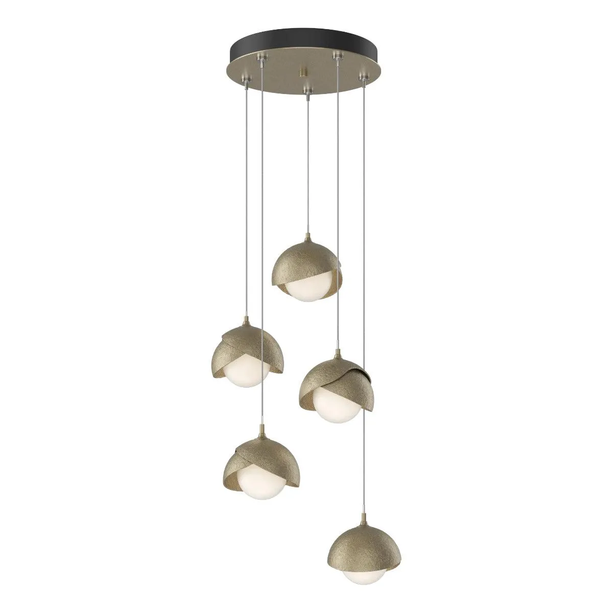 Brooklyn 16 in. 5 lights Standard Pendant Light Soft Gold Finish