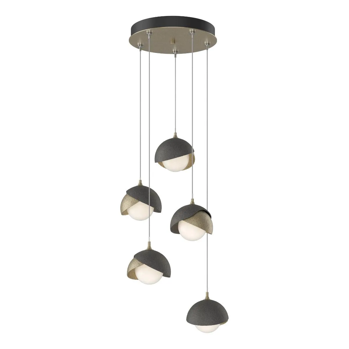 Brooklyn 16 in. 5 lights Standard Pendant Light Soft Gold Finish